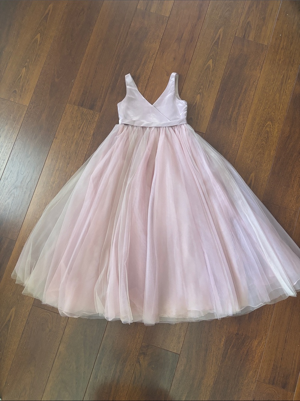 Azazie Girls' Pale Pink Tulle Party Dress